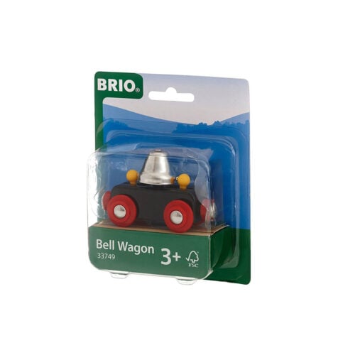 სათამაშო  მატარებელი ზარით ხის World Brio
