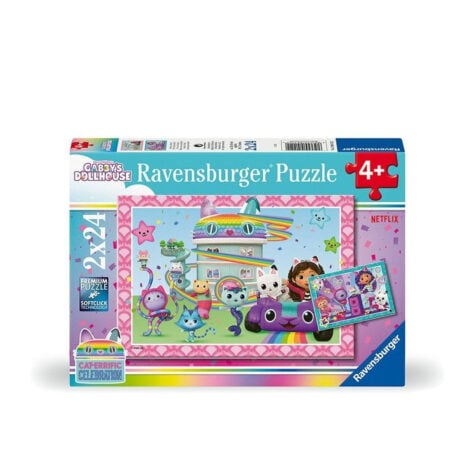 ფაზლი 2×24 ნაწილით Gabby's Dollhouse Ravensburger