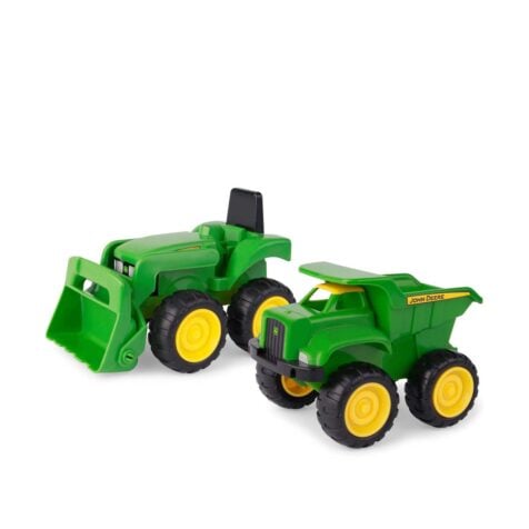 სათამაშო მანქანების ნაკრები 1x2 Sandbox Toy Set with Toy Truck and Toy Tractor John Deere Tomy Toomies