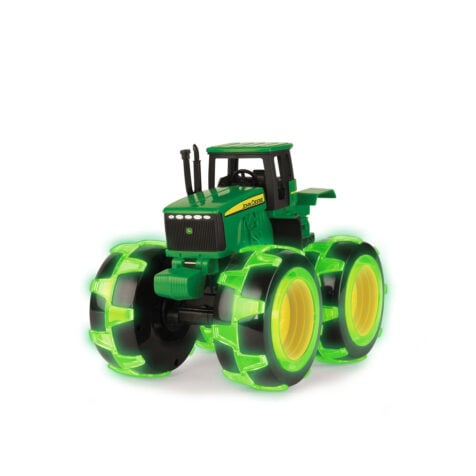სათამაშო მანქანა ხმოვანი და მანათობელი Monster Treads Lightning Wheels Tractor John Deere Tomy Toomies