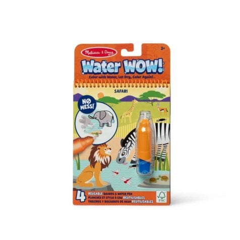 გასაფერადებელი ნაკრები წყლის მარკერით Safari Water Wow! Melissa & Doug