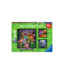 ფაზლი 3x49 ნაწილით Minecraft Biomes Children’s Puzzles Ravensburger