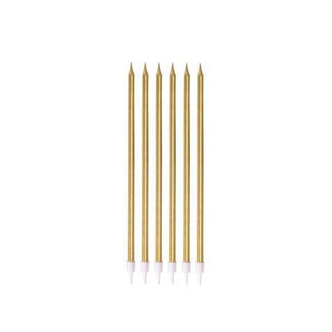 P’tit Clown-Long And Thin Candle Gold 1x6