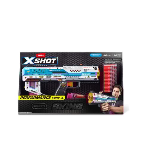 Zuru- X-Shot Skins Pro Series Performance Fury-X Blaster With 40 Darts