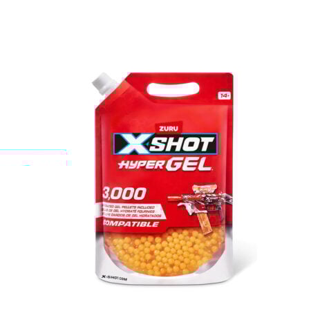 ტყვიები პლასტმასის თოფის 1×3 000 X-Shot Hyper Gel Zuru