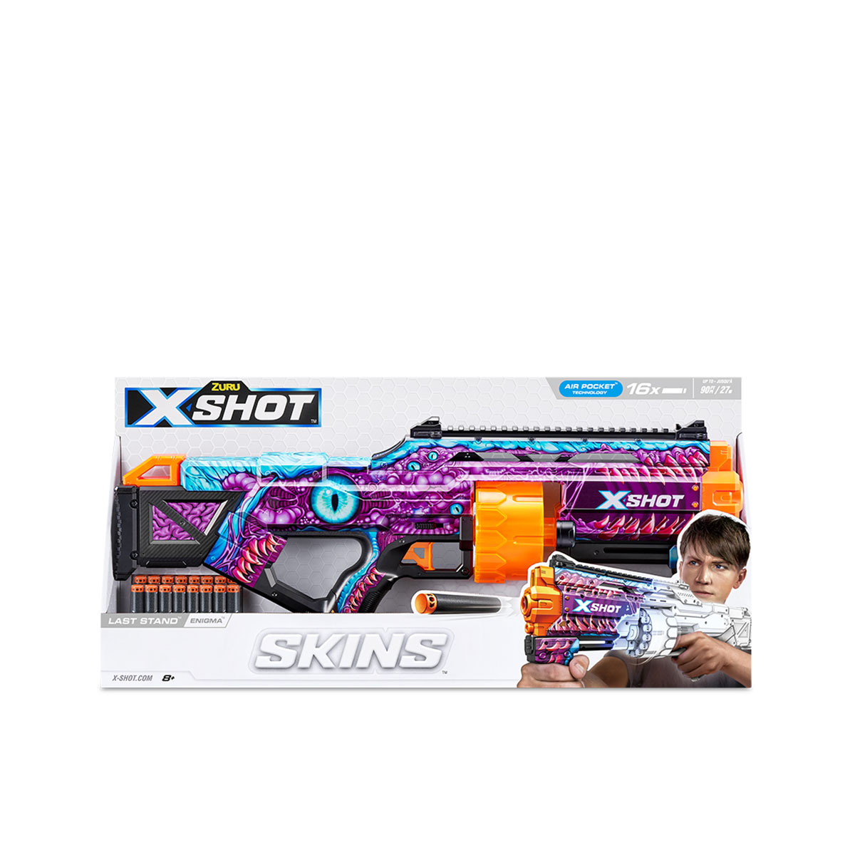 პლასტმასის თოფი 16 ტყვიით Skins Last Stand X-Shot Zuru