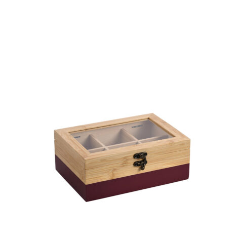 ერთჯერადი ჩაის შესანახი სათავსო, ბამბუკის 21x15x8 სმ Kesper