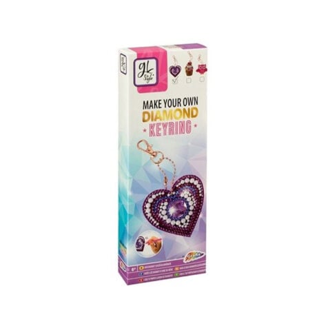 Grafix-XO Style Diamond Painting Keychain Heart