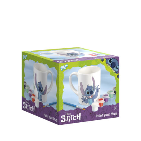 მოსახატი ჭიქა საღებავებით Stitch Disney Totum