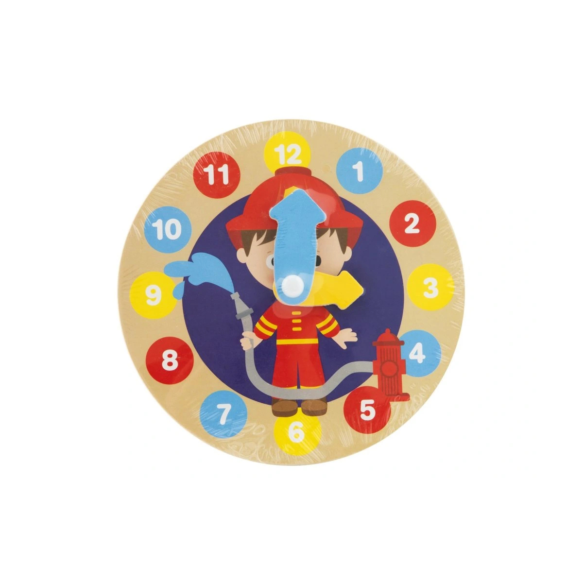 Moxy My First Wooden Clock Firefighter