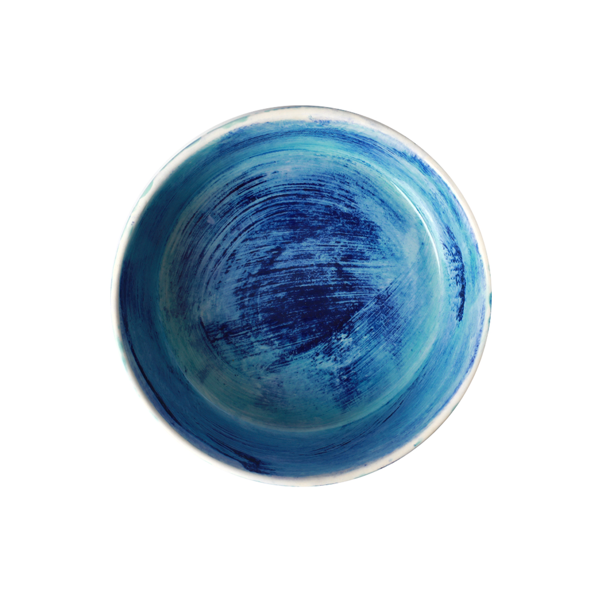 Ceramiche Fabbro Bowl With Blue Ornaments 19x6 CM - Image 3