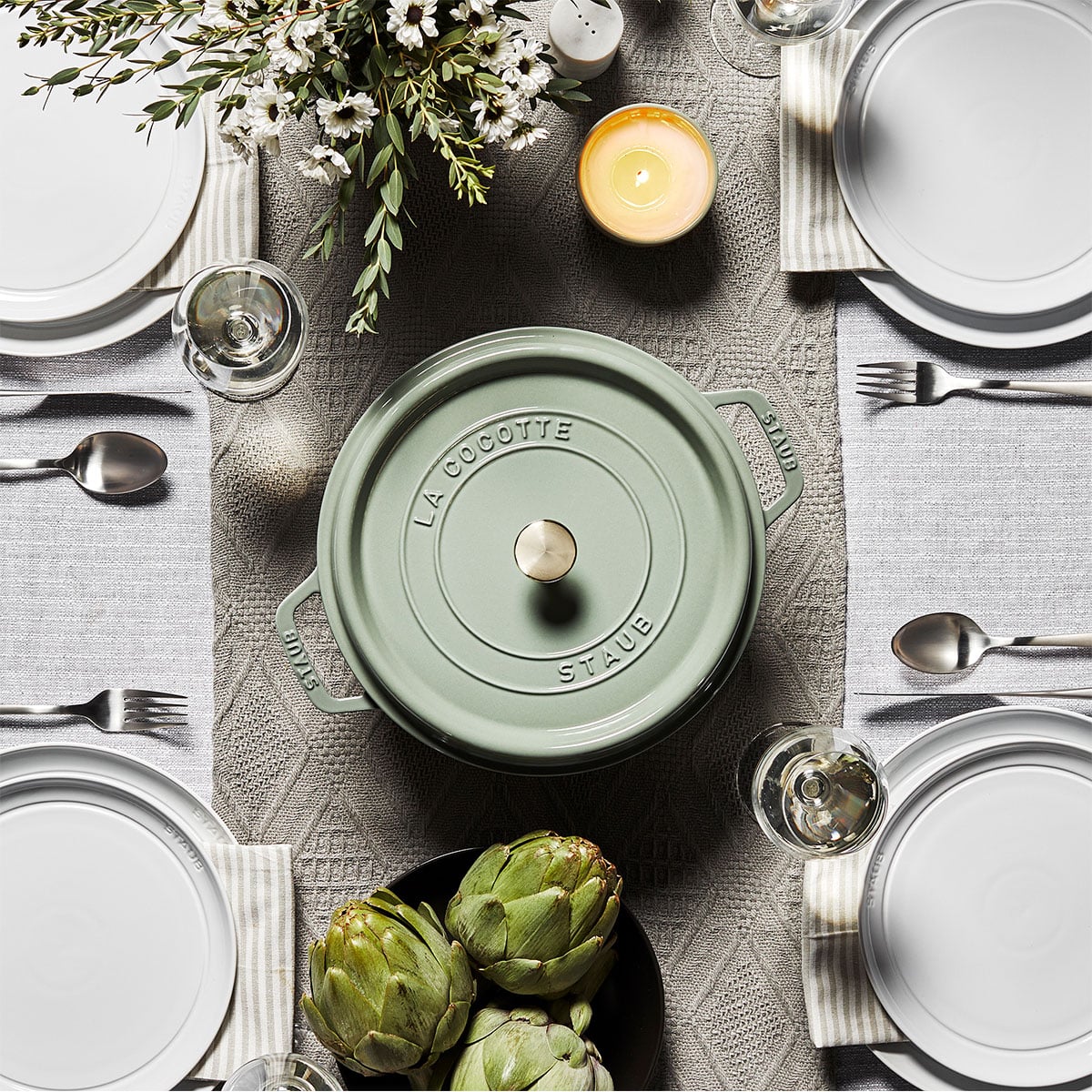 Staub Cocotte Eucalyptus Cast Iron 7 L - Image 6