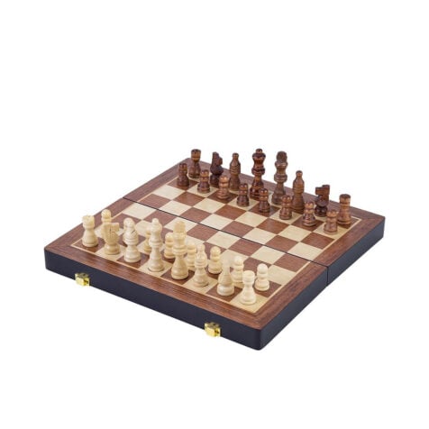Engelhart-Wooden Chess Set Foldable 45.5x45.5 CM