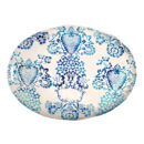 ლანგარი ლურჯი თეთრი ორნამენტებით 54x39 სმ Blue Wallpaper Ceramiche Fabbro
