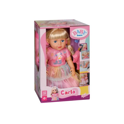 თოჯინა გრძელი თმით და აქსესუარებით 43 სმ Carla Baby Born Zapf Creation