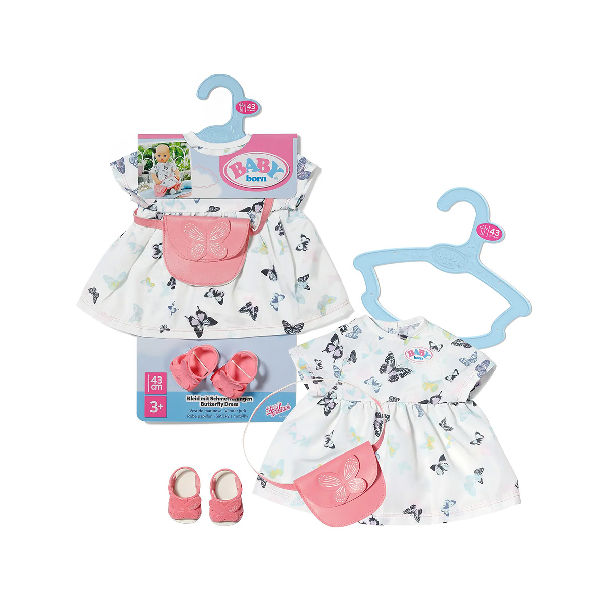 Zapf Creation-Baby Born Dress With Shoes And Bag For 43 CM Doll