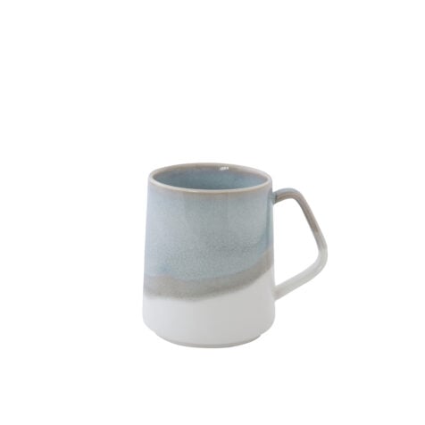 ჭიქა სახელურით ფაიფურის 380 მლ Double Grey Easy Life