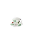 Easy Life Home & Kitchen Cup And Plate Set Porcelain 1x2 120 ML
