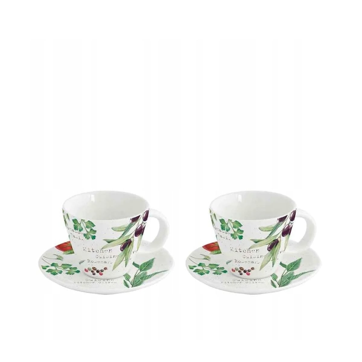 Easy Life Home & Kitchen Cup And Plate Set Porcelain 1x2 120 ML - Image 2