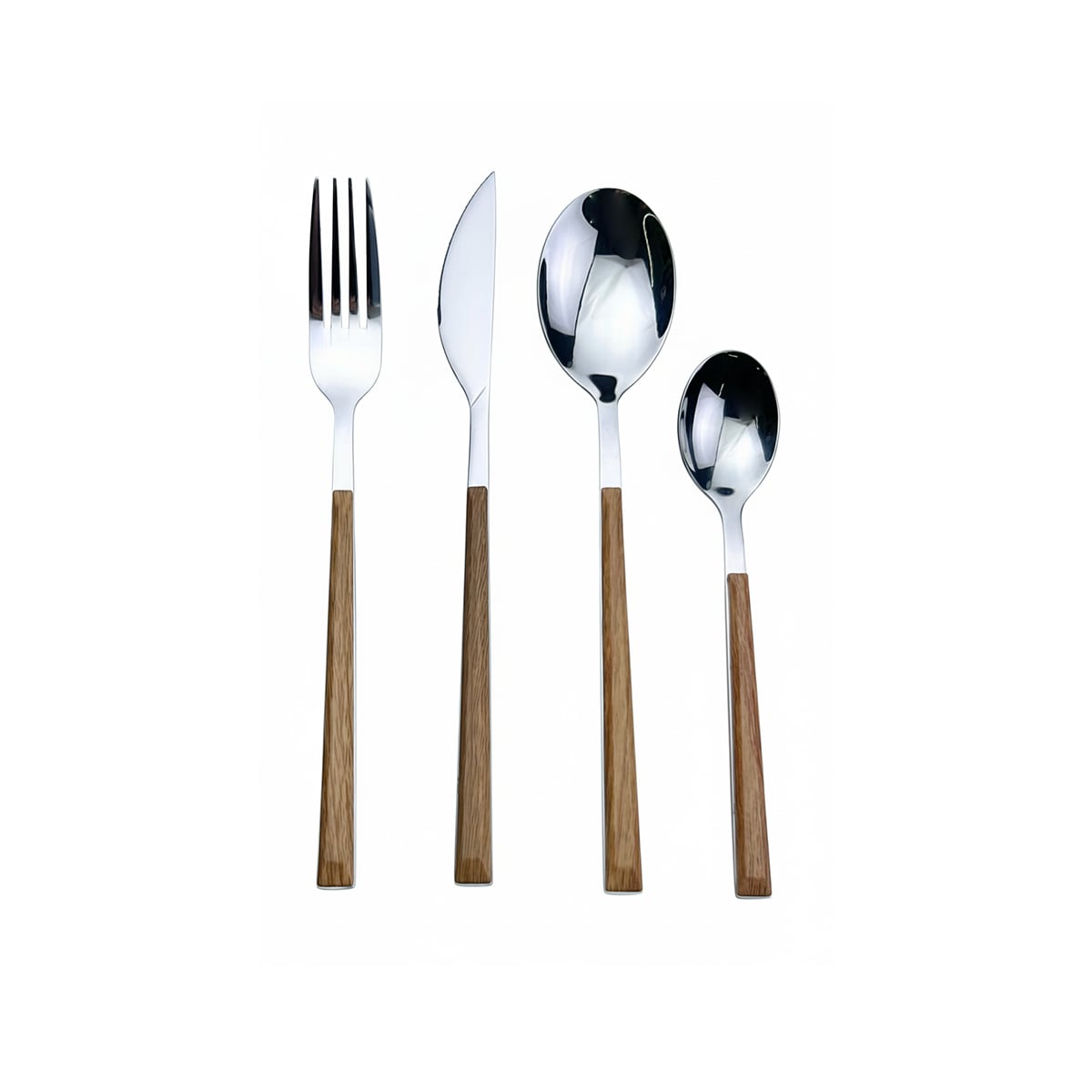 Super Dinner Fork With Woody Handle 21 CM - Image 2