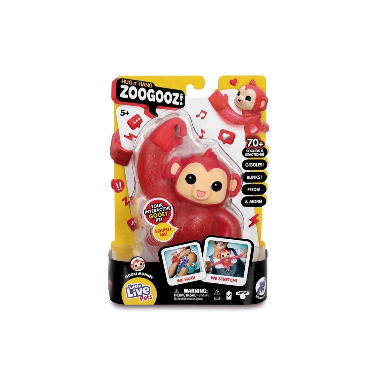 Famosa Zoogooz Hug n' Hang Little Live Pets Interactive Pet 23x17 CM - Image 3