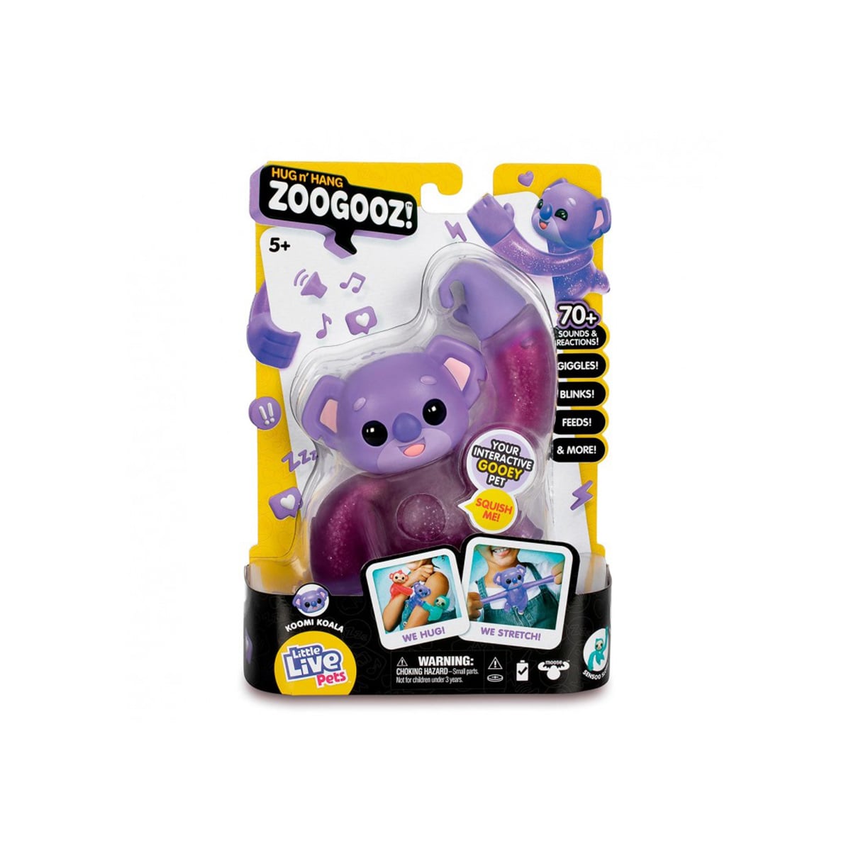 Famosa Zoogooz Hug n' Hang Little Live Pets Interactive Pet 23x17 CM - Image 8