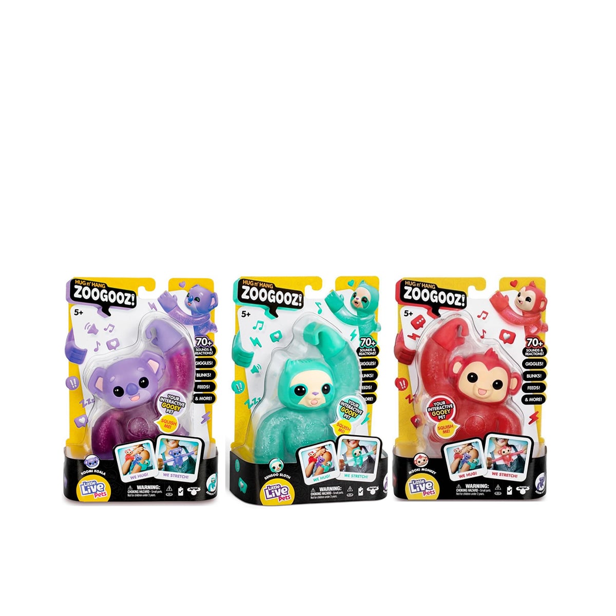 Famosa Zoogooz Hug n' Hang Little Live Pets Interactive Pet 23x17 CM