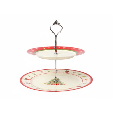 Super Christmas Tableware 2 Layer Cake Tray 23x27 CM