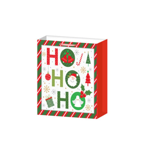 Super Christmas Gift Bag With Ho Ho Ho 32x26x12 CM