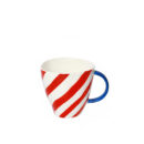 ჭიქა სახელურით ფერადი ზოლებით 375 მლ Color Stripe Super