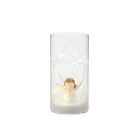 Mascagni Casa Christmas Glass Jar With Angel LED 18 CM