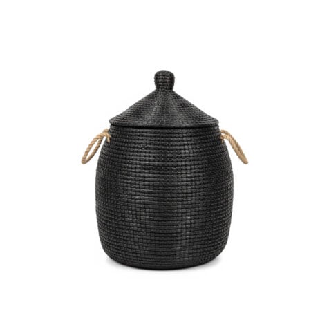 Super Woven Basket With Lid Size L 63x45 CM