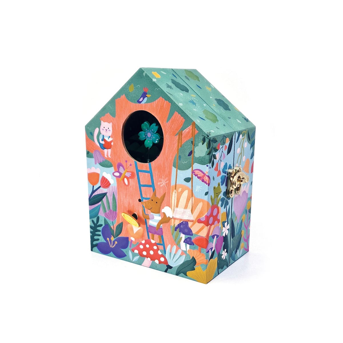 მუსიკალური ზარდახშა სარკით სახლის ფორმის Tree House Svoora