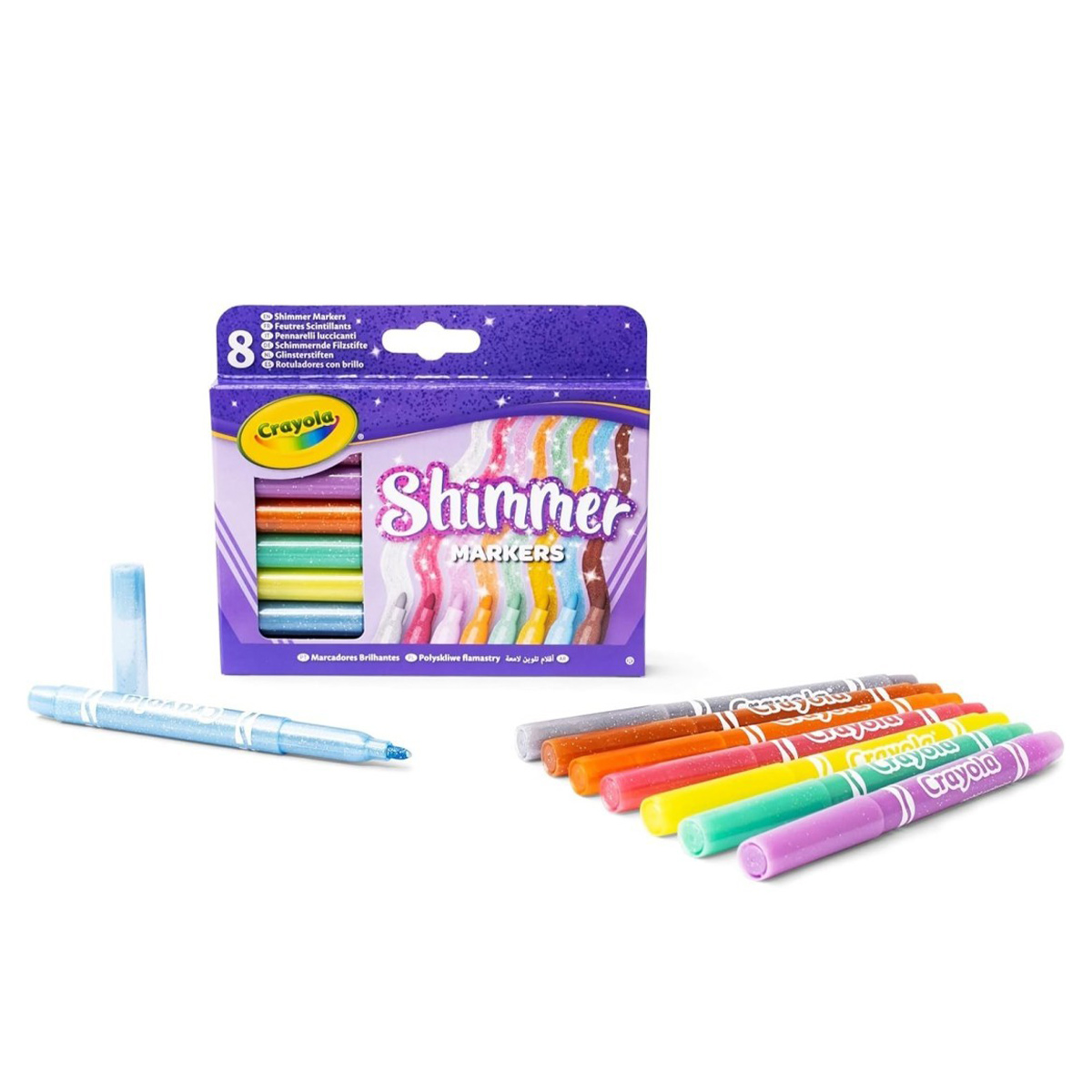 Crayola Glitter Markers 1x8 - Image 2