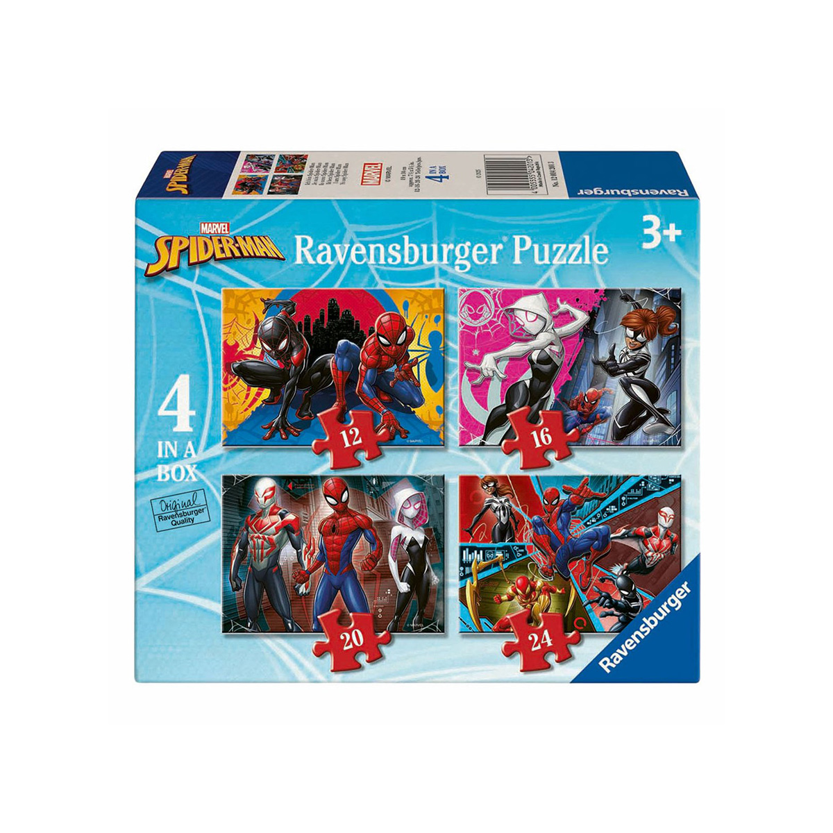 ფაზლი 12-16-20-24 ნაწილით Spider-Man Marvel Ravensburger