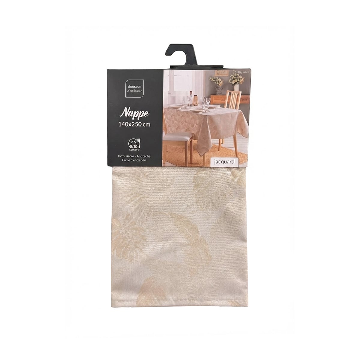 U10 Tablecloth With Leaves 140x250 CM