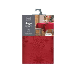U10 Tablecloth With Snowflakes Images 140x300 CM