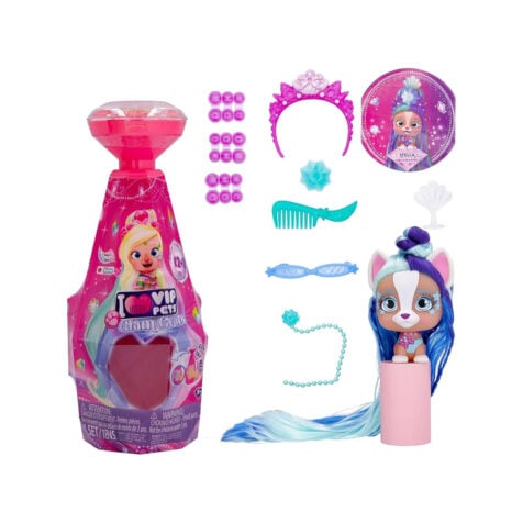 მინი მოგზაური ცხოველები ბოთლში Stella VIP Pets Glam Gems IMC Toys