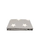 Super Grey & White Star Flat Sheet 180x200 CM