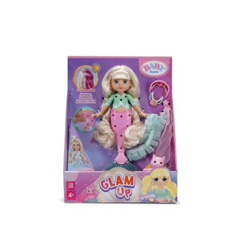 Zapf Creation Baby Born Glam Up Sparkle Mermaid Doll With Accessories