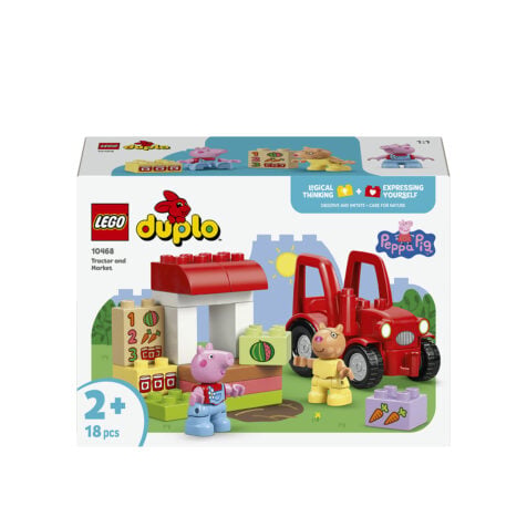 კუბიკები 18 ერთეული Tractor and Market Peppa Pig Duplo Lego 10468