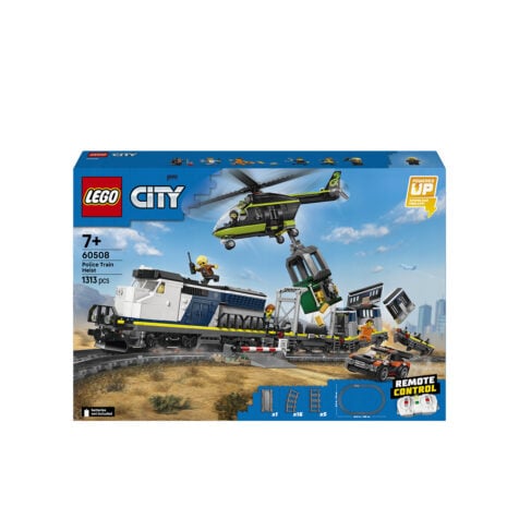 კუბიკები 1313 ერთეული Police Train Heist City Lego 60508