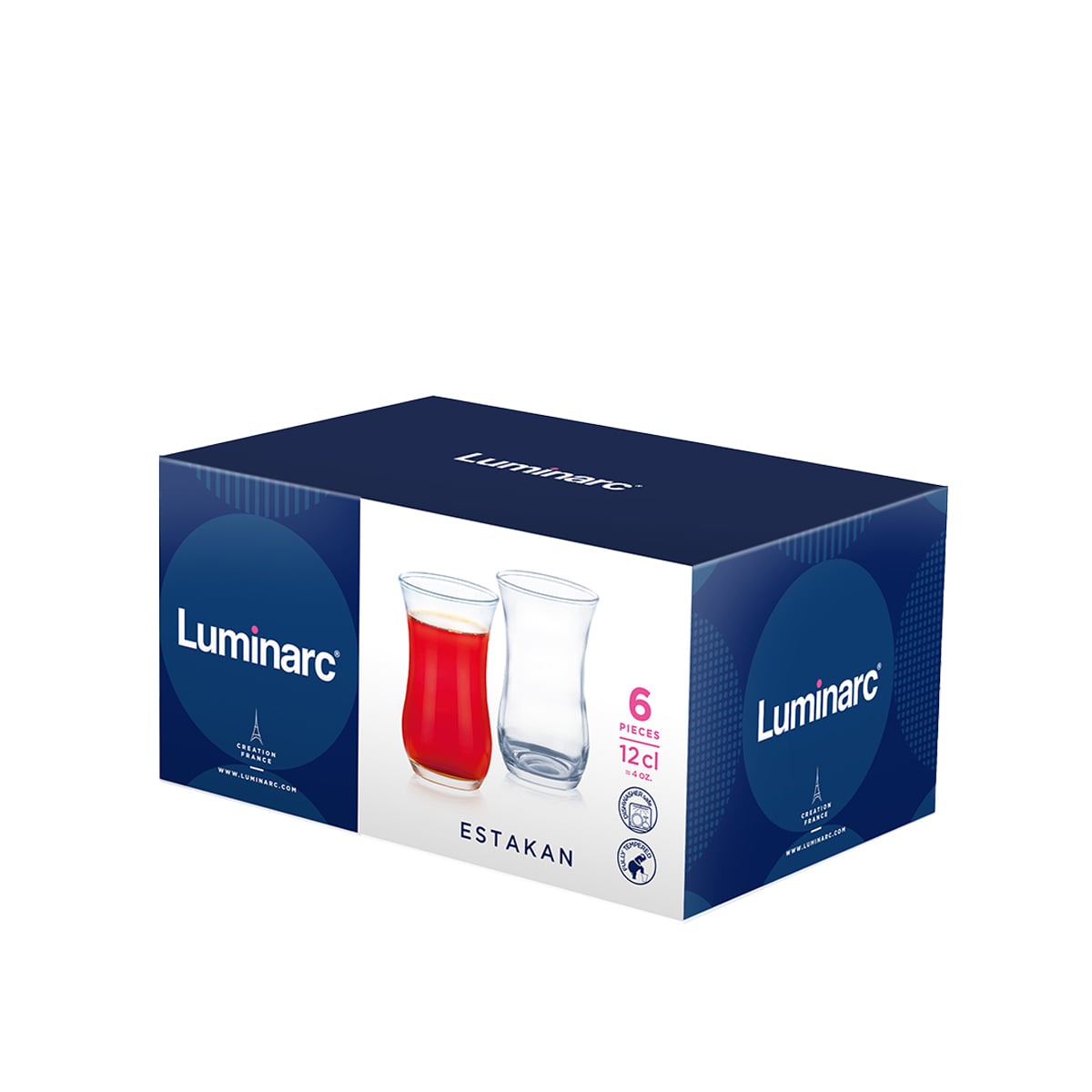ჩაის ჭიქების ნაკრები 120 მლ 1x6 Estakan Luminarc - Image 3
