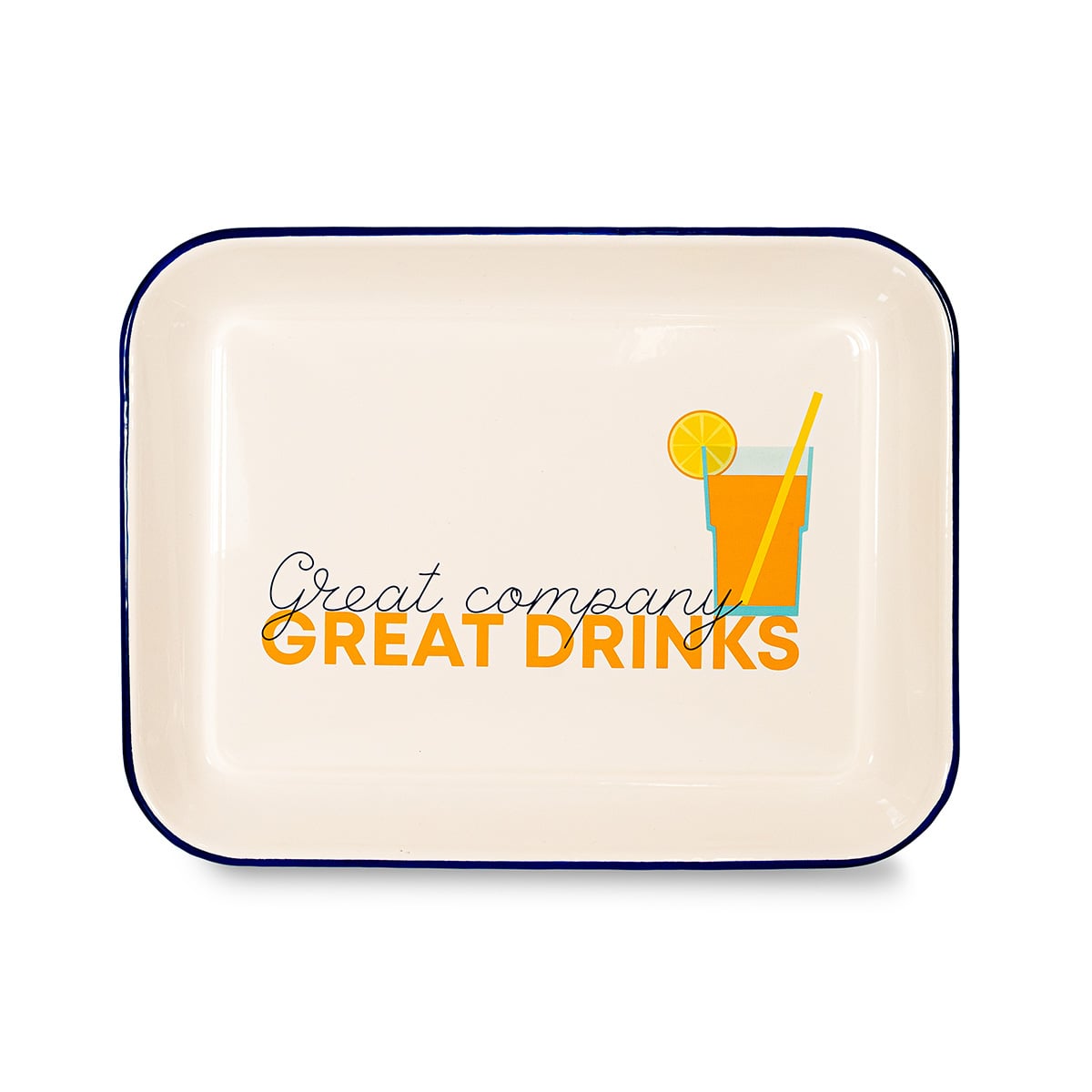 ლანგარი მომინანქრებული ზედაპირით 34x26 სმ Great Company, Great Drinks WD Lifestyle