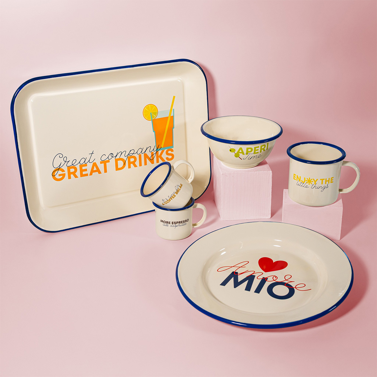 ლანგარი მომინანქრებული ზედაპირით 34x26 სმ Great Company, Great Drinks WD Lifestyle - Image 2