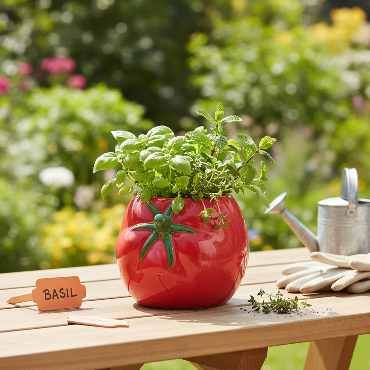 ლარნაკი პომიდვრის ფორმის 11x11x9.5სმ Vase Tomato Home Boltze - Image 3