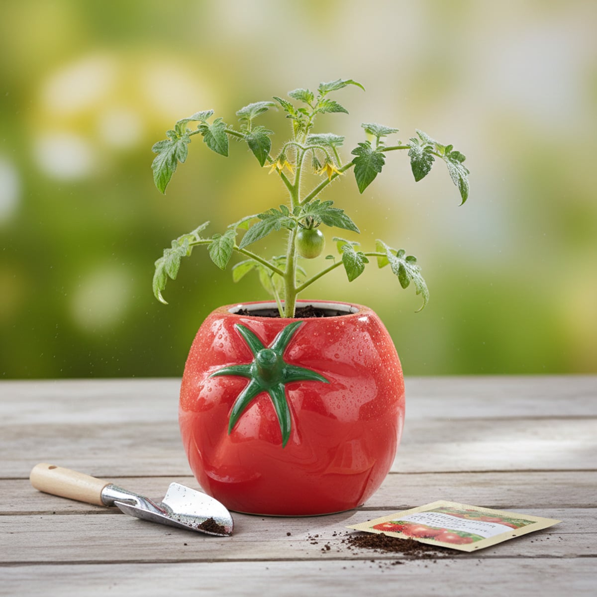 ლარნაკი პომიდვრის ფორმის 11x11x9.5სმ Vase Tomato Home Boltze - Image 2