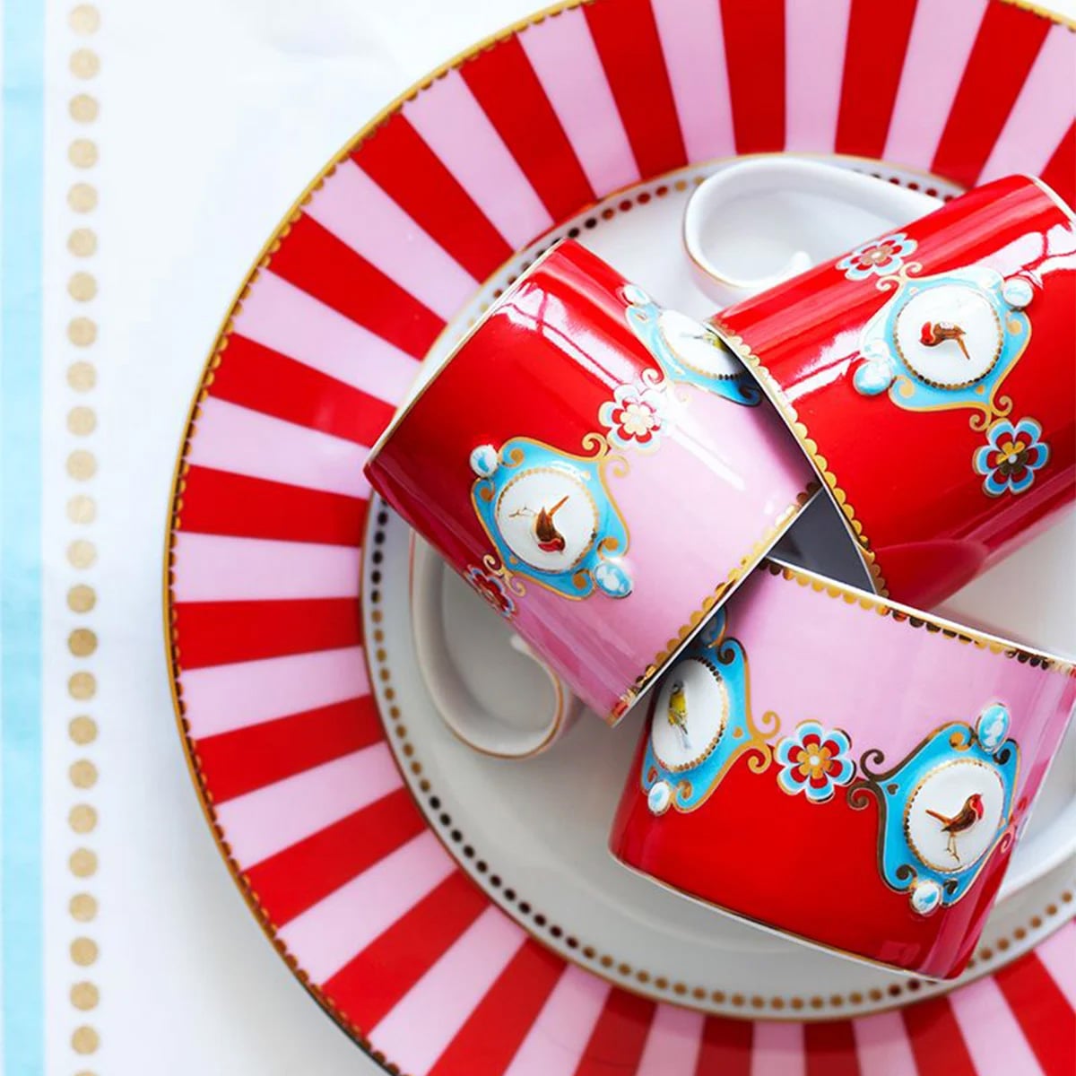 ფინჯანი 150 მლ 1x2 Medallion Love Birds Pip Studio - Image 6