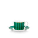 ფინჯანი ლამბაქით 100 მლ 1x2 Stripes Love Birds Pip Studio