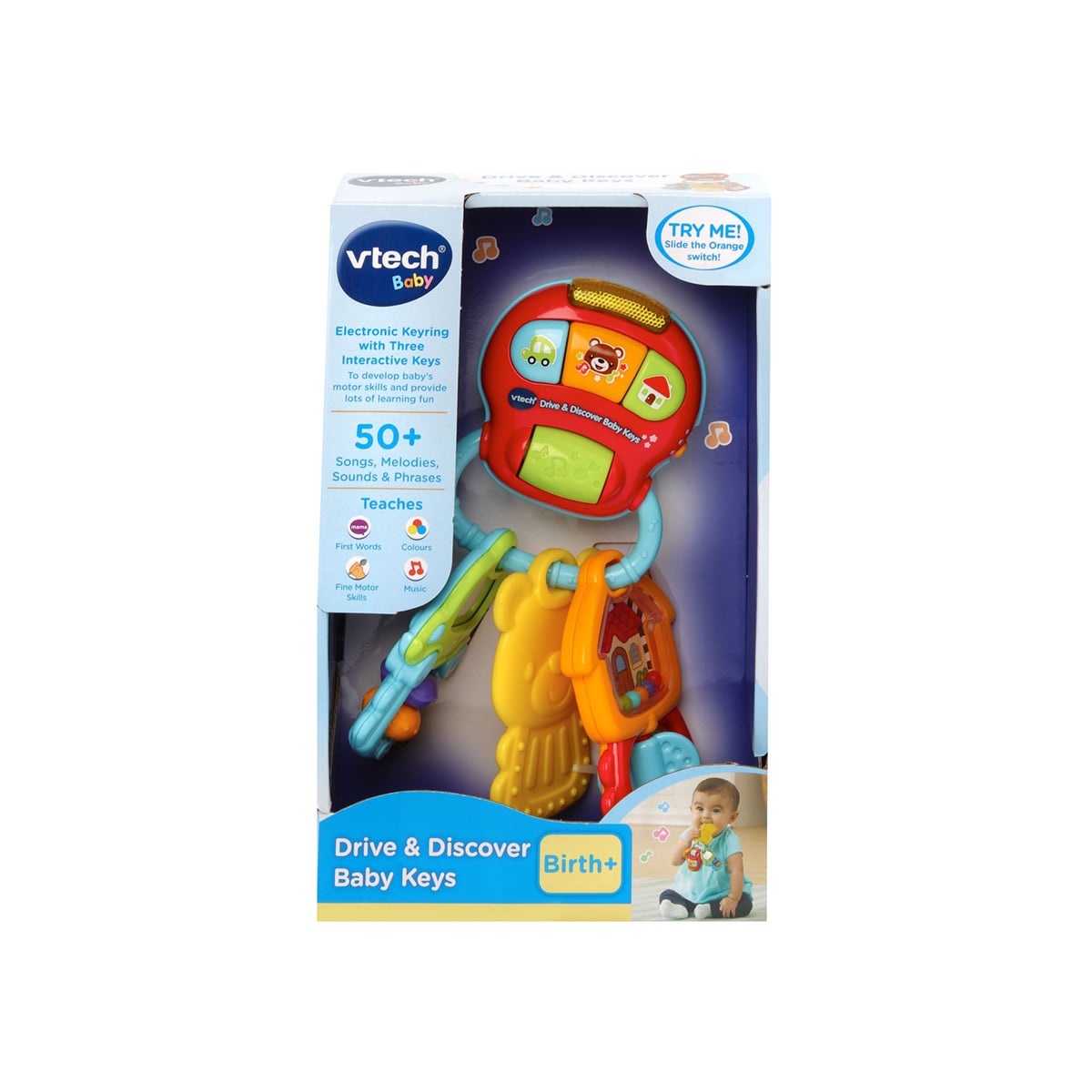 VTech Baby Drive & Discover Electronic Keyring With Three Intereactive Keys